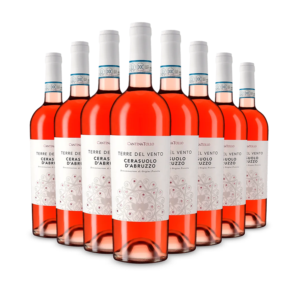 8 palack Terre del Vento Cerasuolo d'Abruzzo Rosato 2024 – Gold