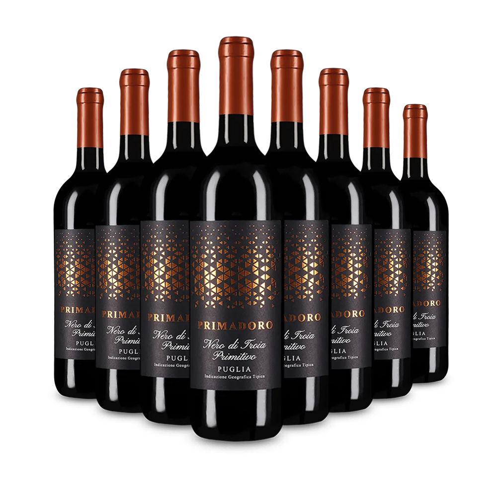 8 palack Primadoro Nero di Troia Primitivo 2024 – Gold