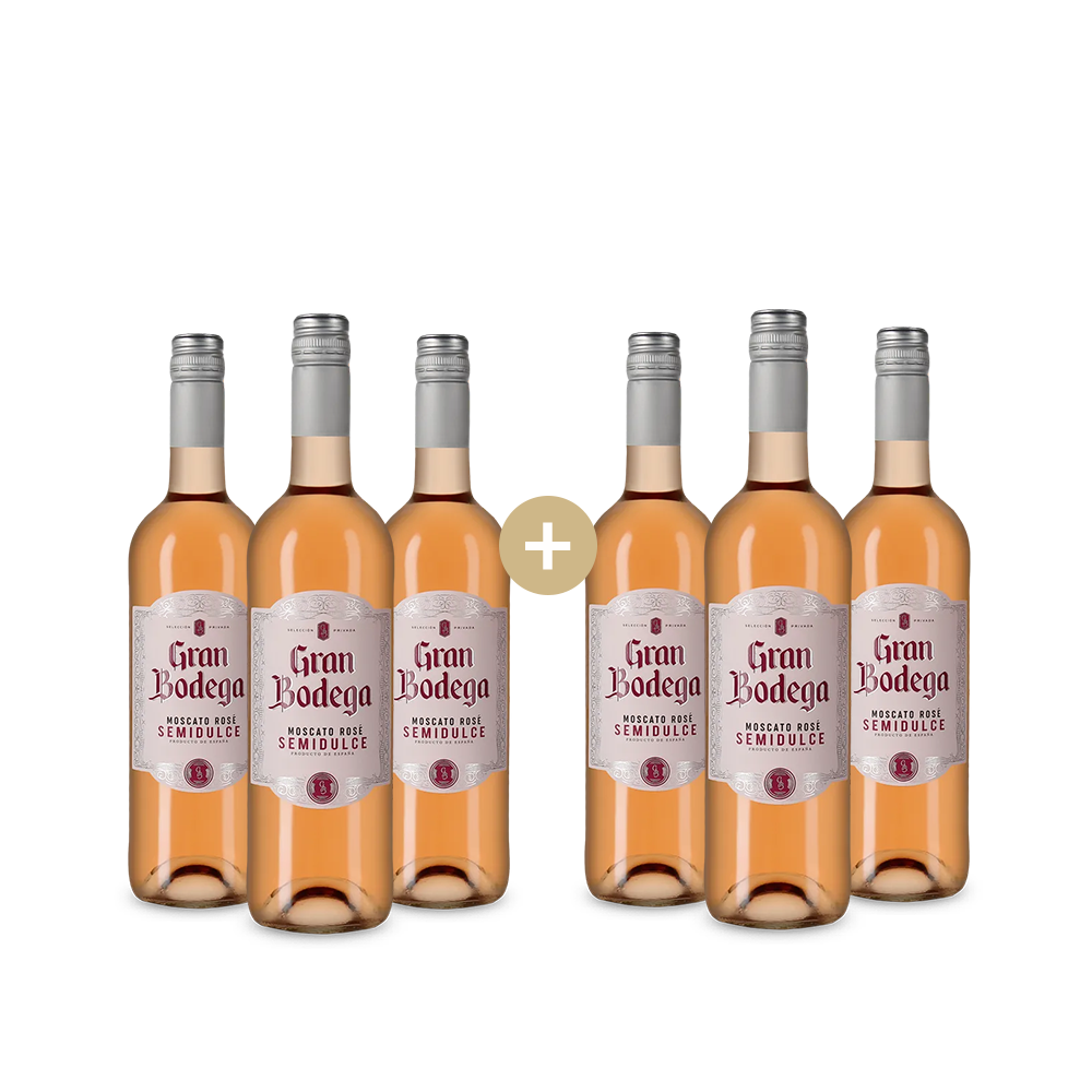 3+3 palack Moscato Rosé semidulce 2024 – Gold