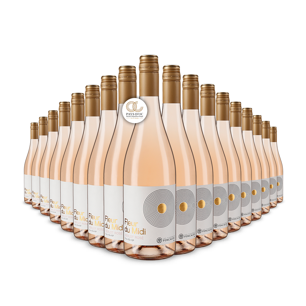18 palack Fleur du Midi Merlot Rosé 2024 – Gold