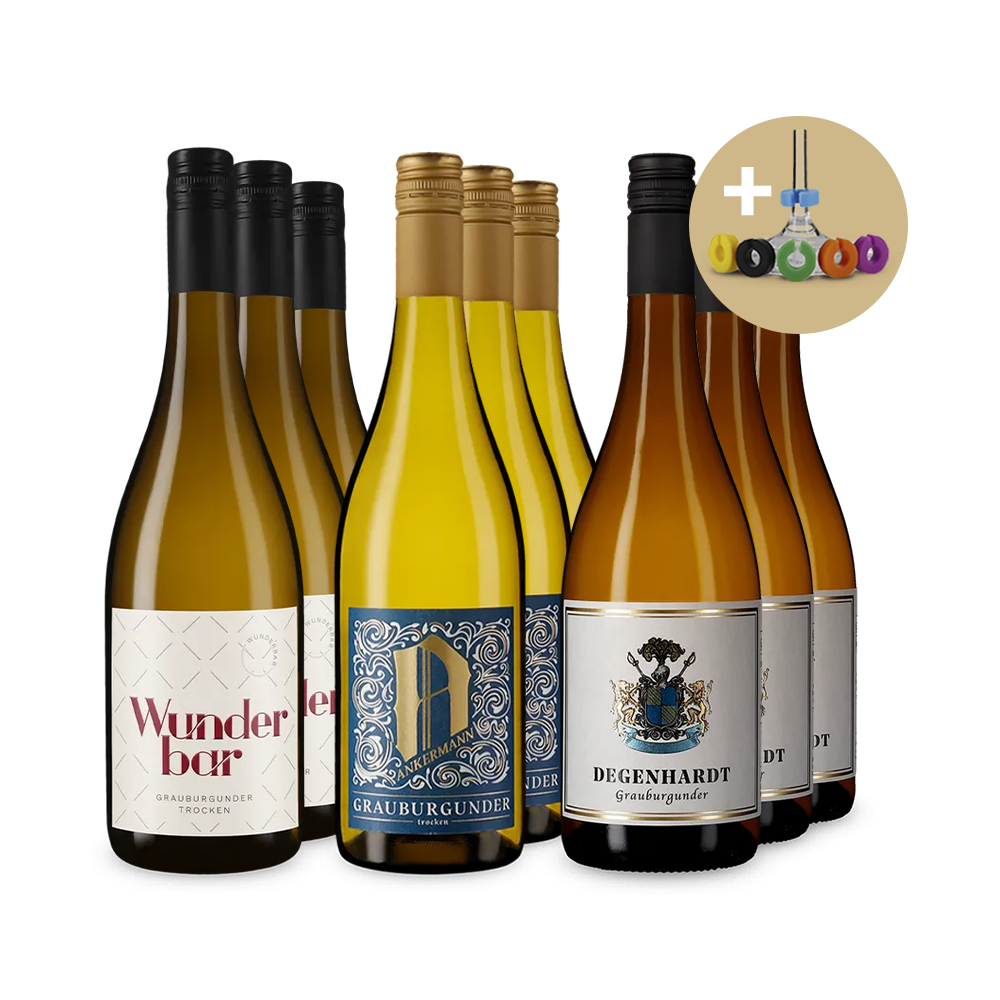 Aranyérmes szürkebarátslágerek + borospohár-jelölők – Gold