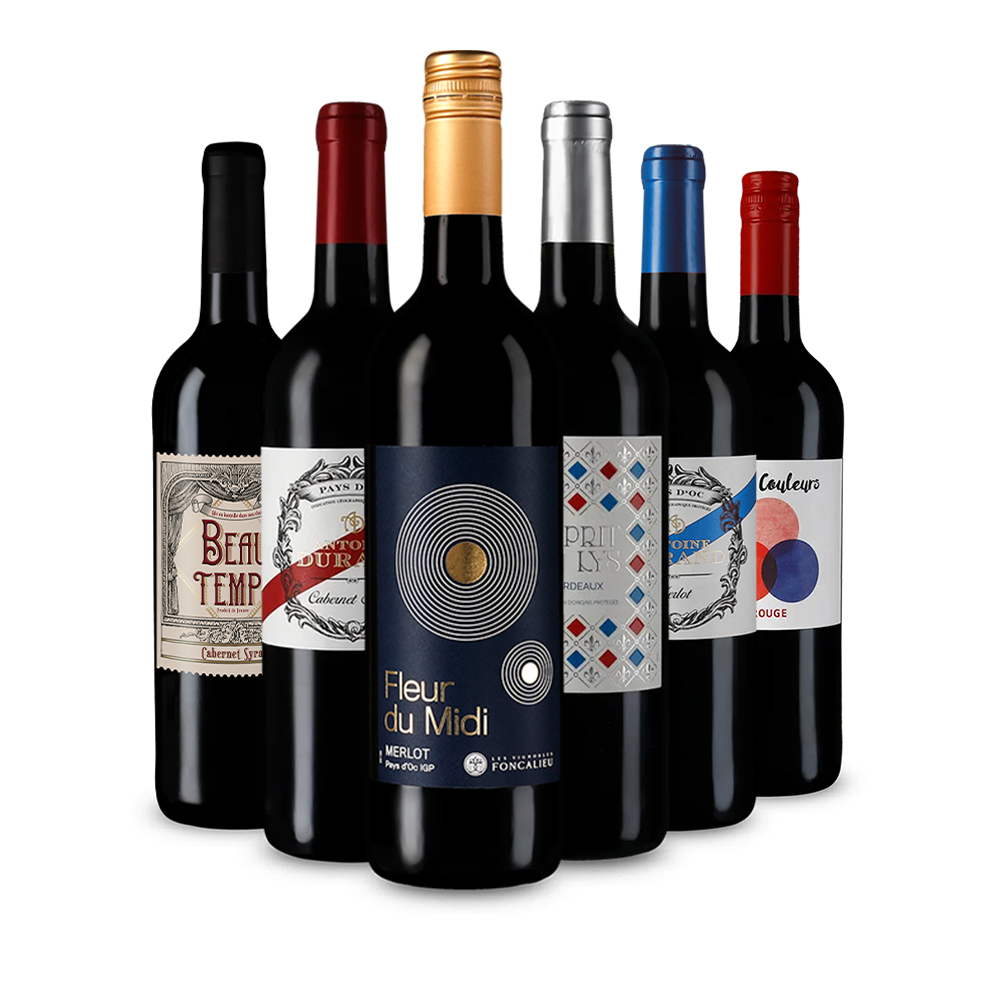 Francia vörösbor-gyöngyszemek kóstolócsomagban