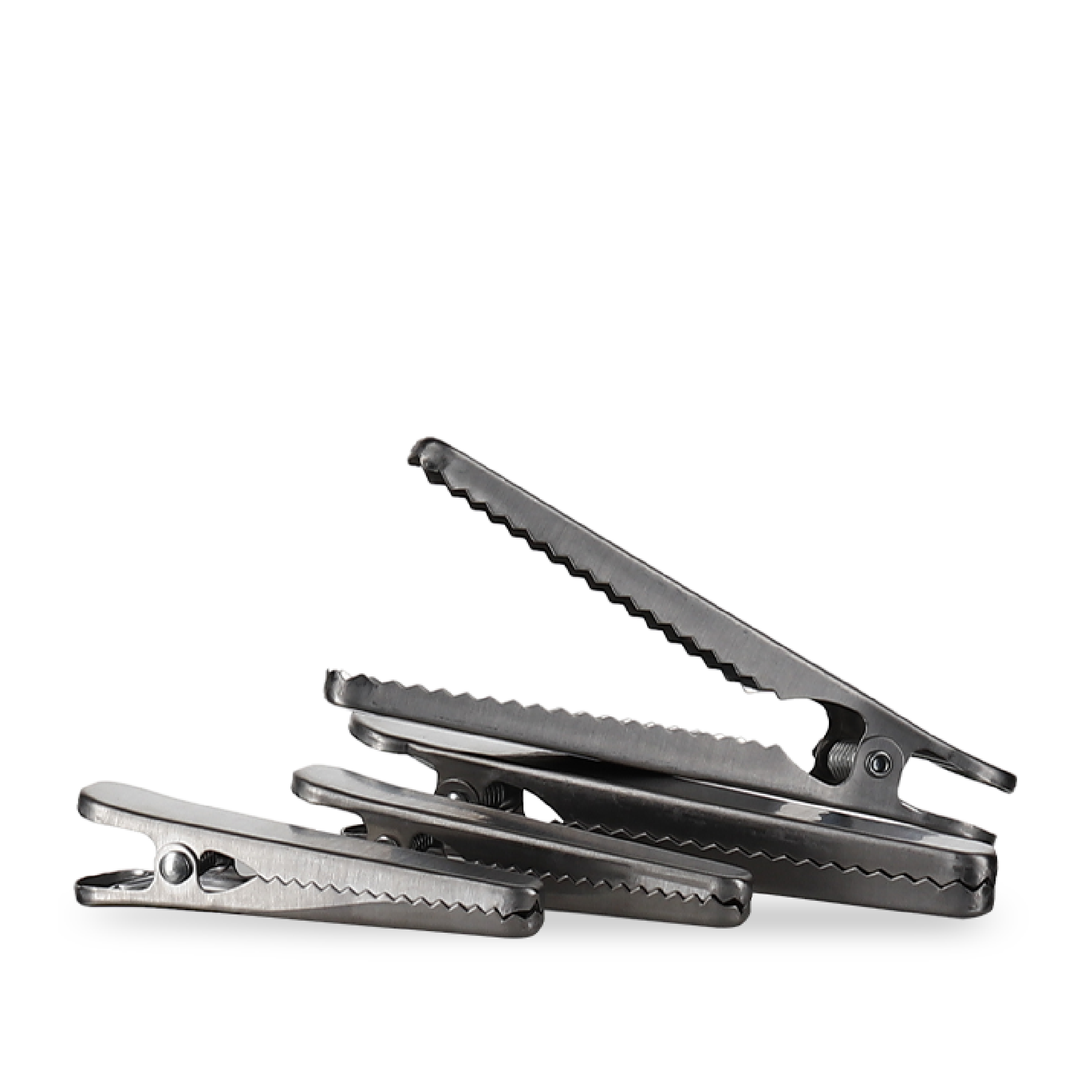 Borbáró rozsdamentes acél zacskózáró klipszek két méretben, 4 db-os készletben