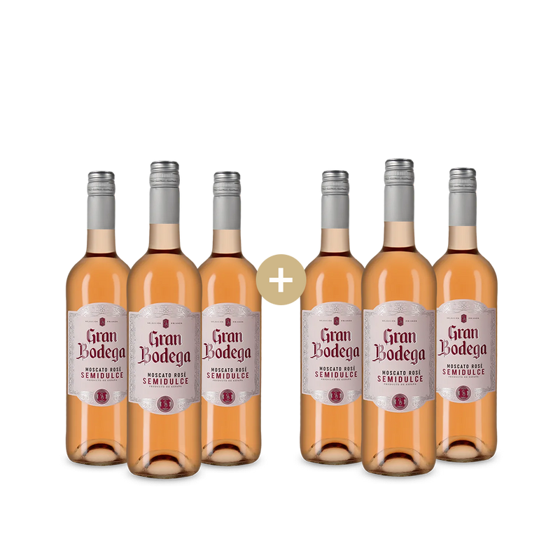 3+3 palack Moscato Rosé semidulce 2024 – Gold