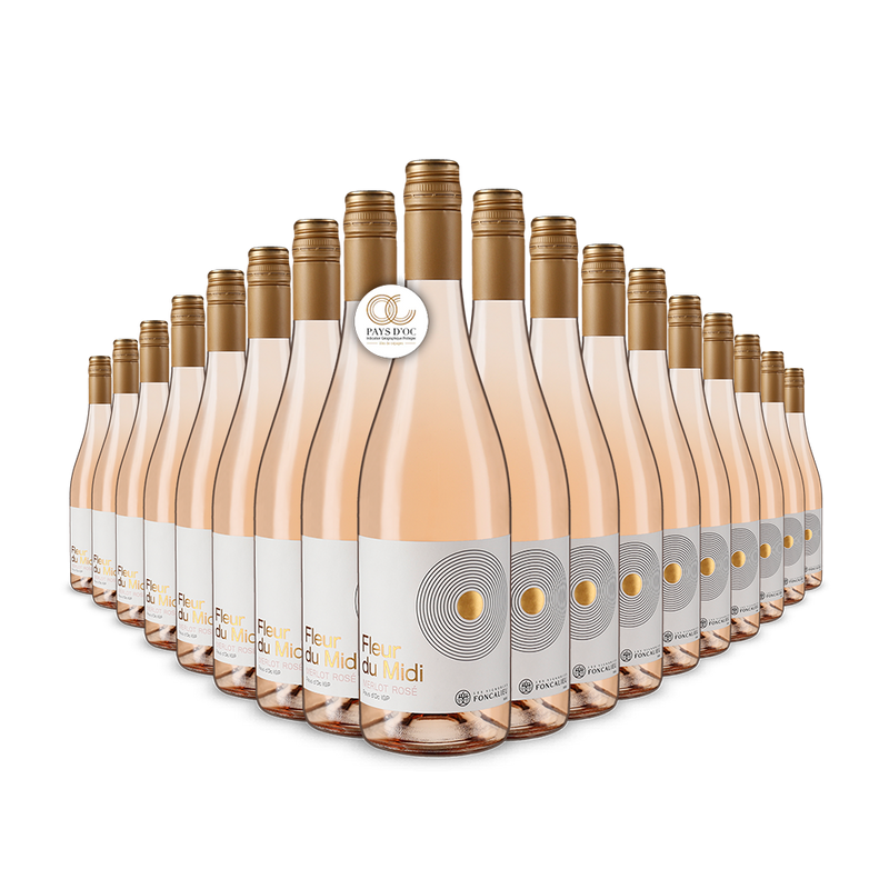 18 palack Fleur du Midi Merlot Rosé 2024 – Gold