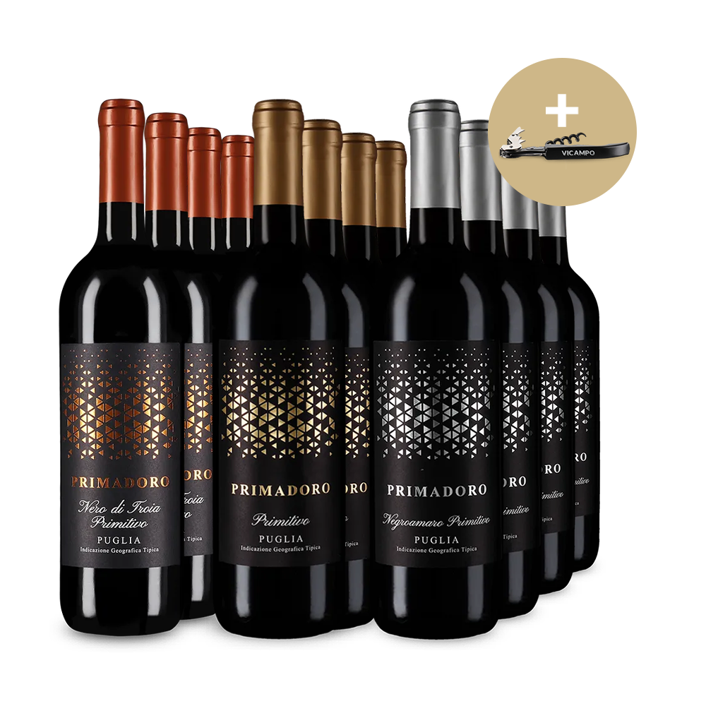 Primadoro: Primitivo sztárok 3x4-es csomagban + pincérkés – Gold