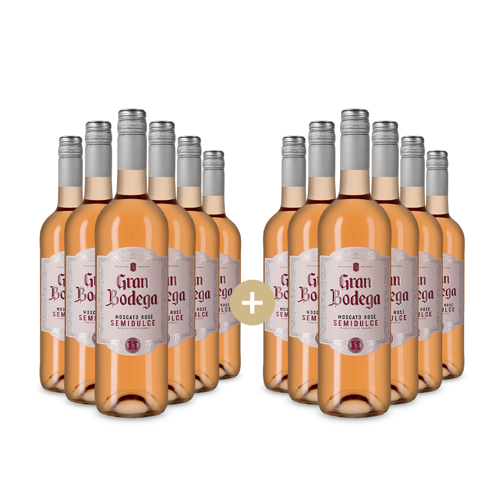 6+6 palack Moscato Rosé semidulce 2024 – Gold
