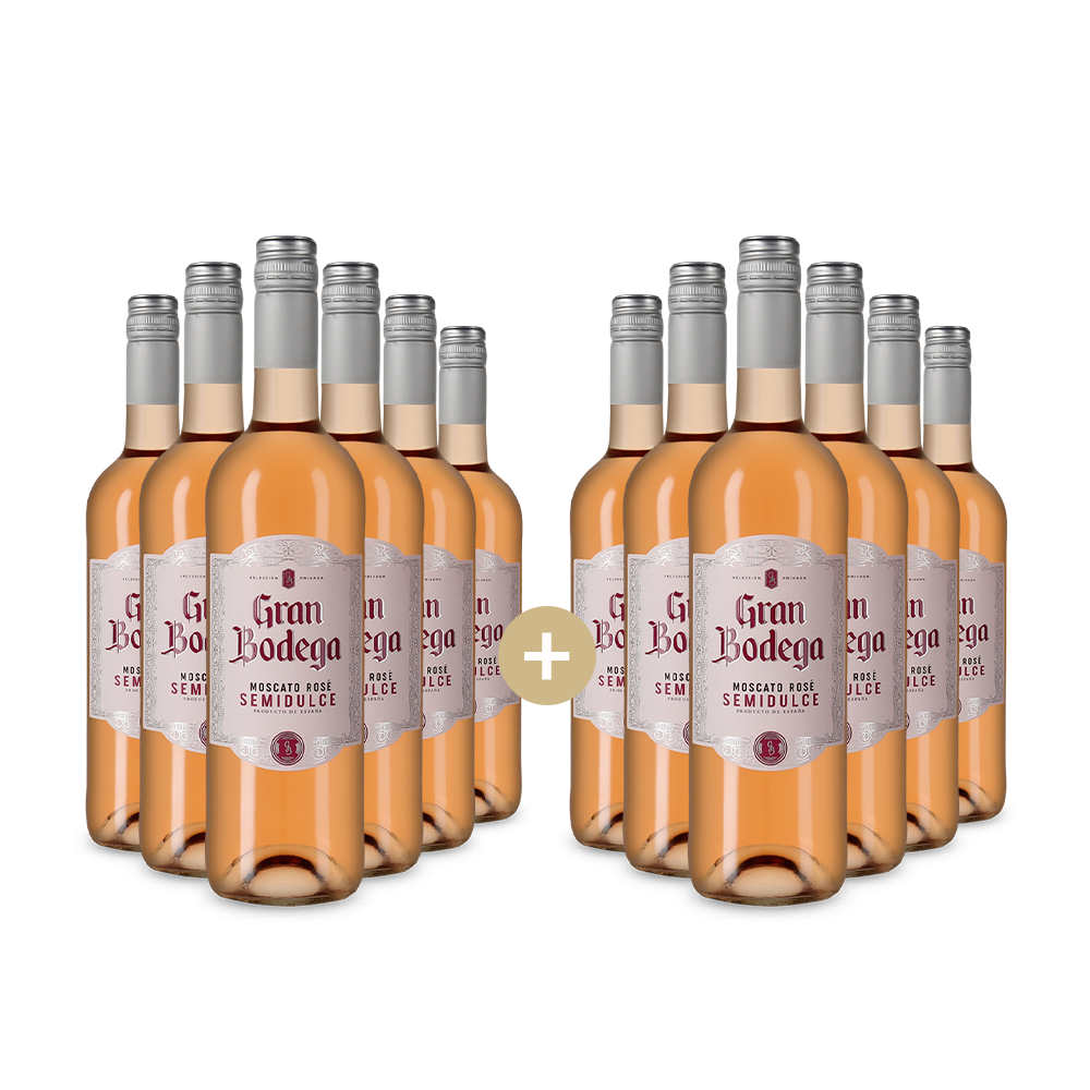 6+6 palack Moscato Rosé semidulce 2024 – Gold