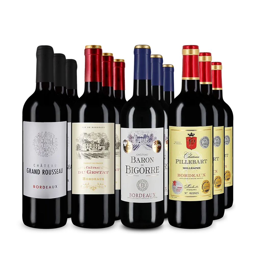 Ünnepi bordeaux-i sztárok 4x3-as csomagban – Gold