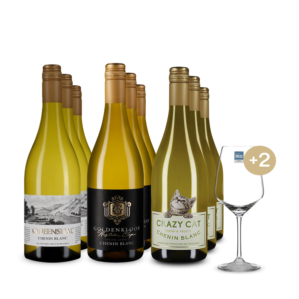 Nagy chenin blanc ízélmények 3x3-as csomagban + 2 borospohár