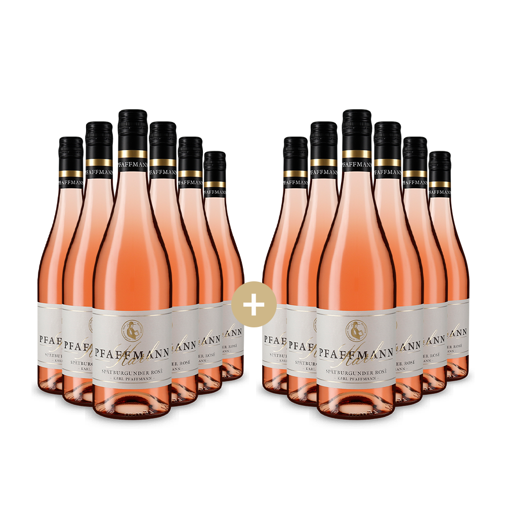 6+6 palack Edition Karl Pfaffmann Spätburgunder Rosé 2025 – Gold