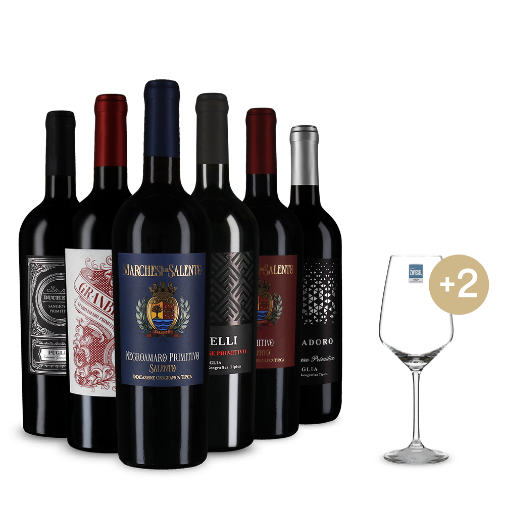 Primitivo sztárok 6-os csomagban + 2 pohár