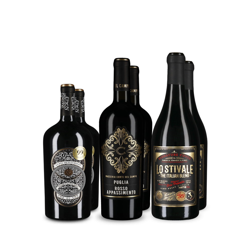 99 Maroni-pont: Olasz vörösborslágerek 3x2-es csomagban – Gold