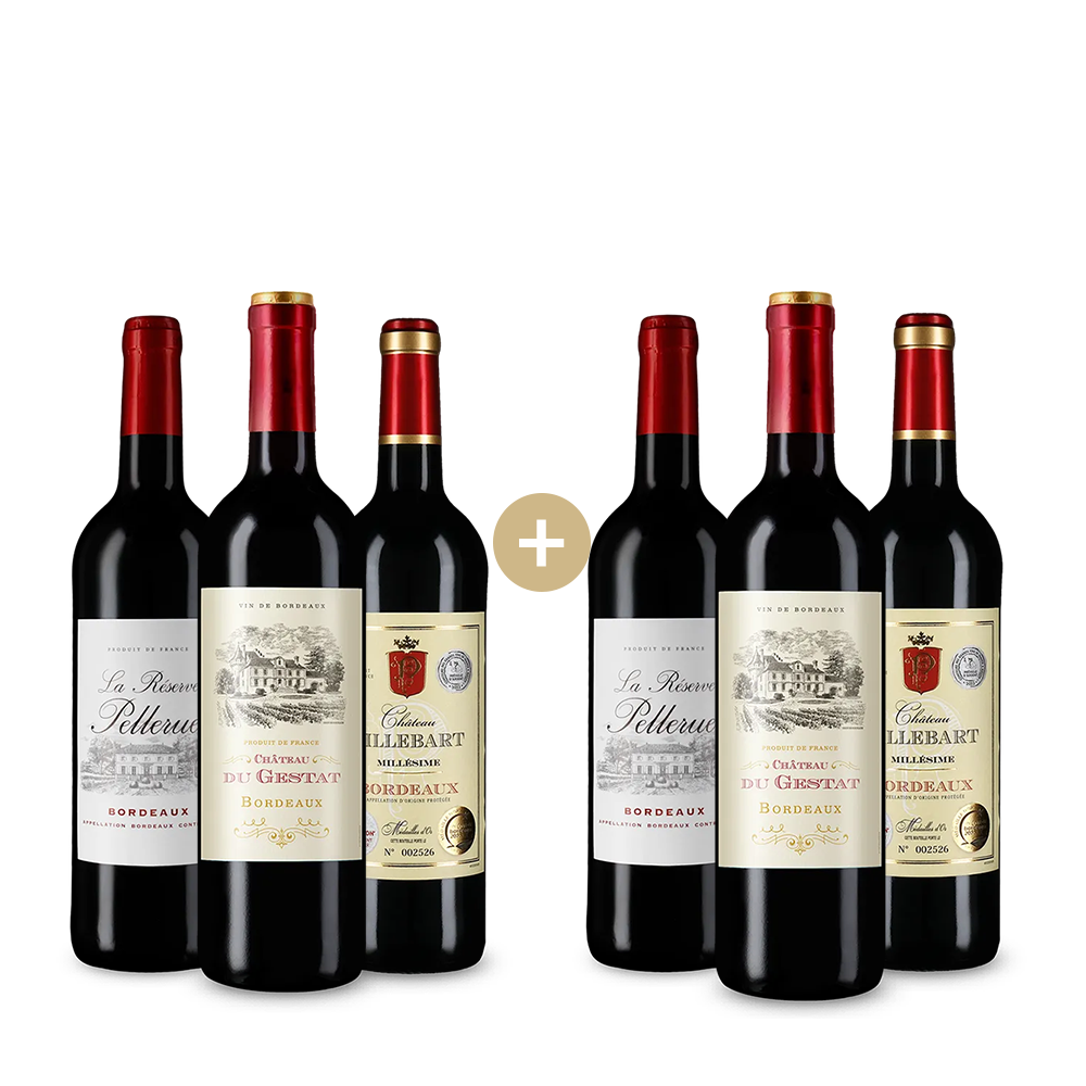3+3 Bordeaux-i borcsomag
