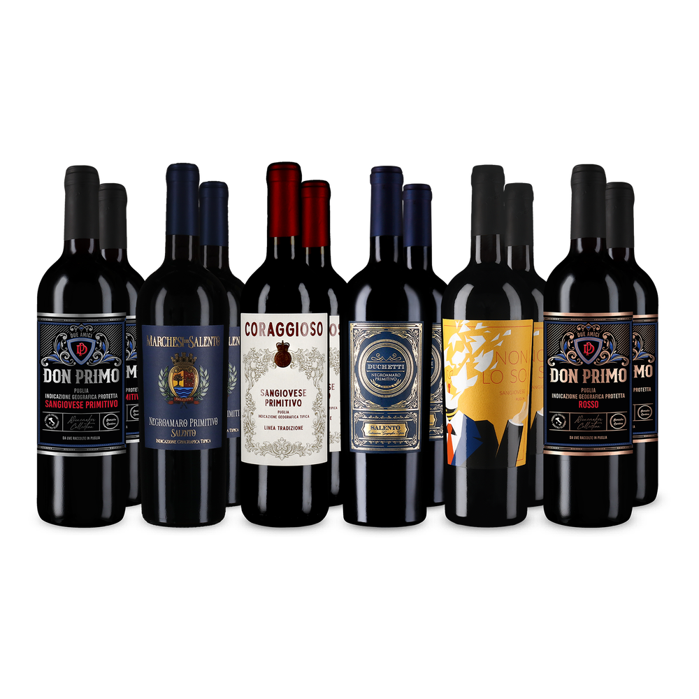 6x2 Primitivo & más: válogatásunk Pugliából