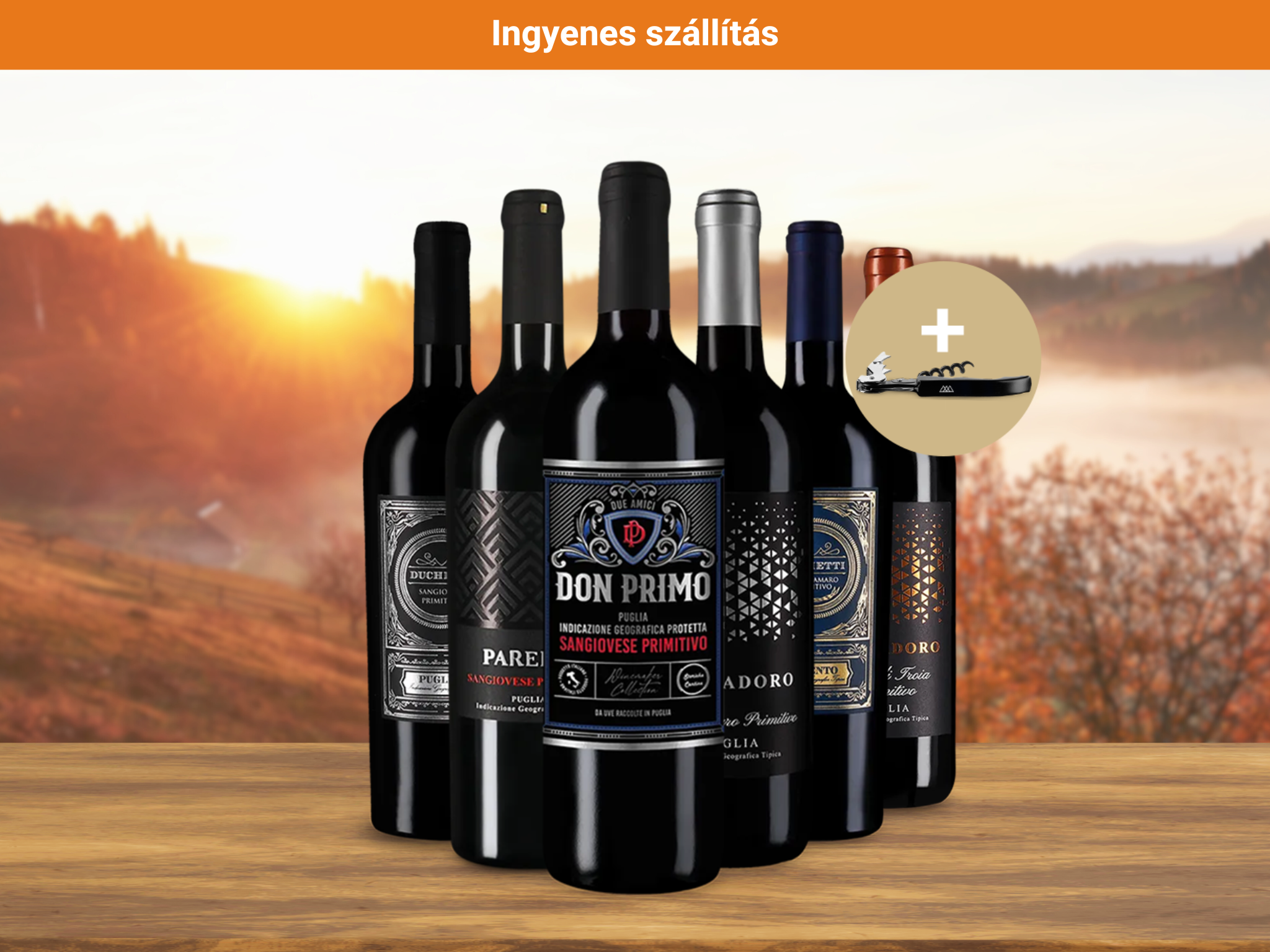Primitivo slágerek 6-os csomagban + pincérkés